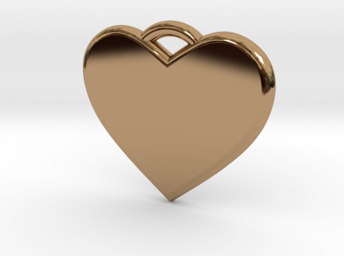 Text Engravable Heart Pendant 3 - Single Line 3d printed