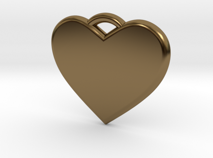 Text Engravable Heart Pendant 3 - Single Line 3d printed