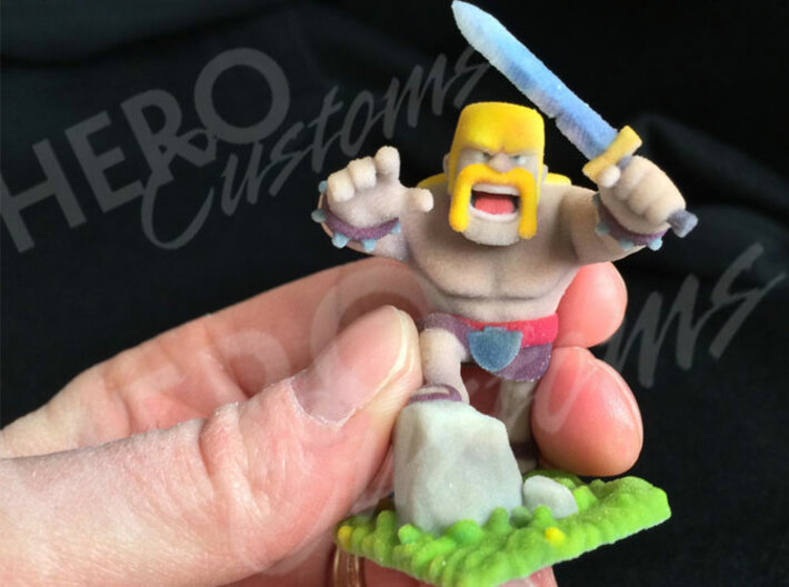 Clash of Clans Barbarian 3d printed Clash of Clans Barbarian actual 3d print