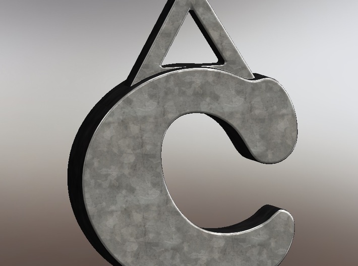 Pendants and Necklaces with your own Letter 3d printed 