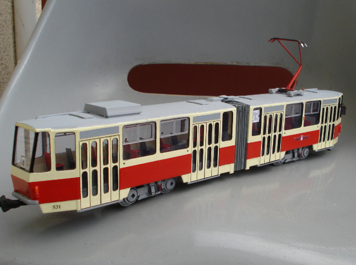 Tatra KT4D 0 Scale [bodies] 3d printed Finished Tatra KT4D model by Tatrapilot (1:43.5)