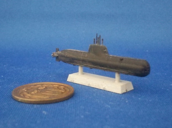 1/1250 Type 214 submarine 3d printed Painted.