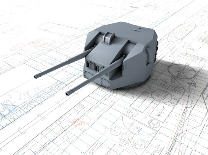 1/350 HMS Vanguard Dual Purpose 5.25" Guns x8 3d printed 3d render showing product detail