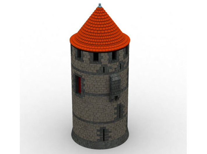 HOF012 - Roof for castle round tower HOF011 3d printed 