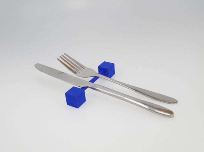 Knife rest &amp; Cutlery rest Abstract square cubicle 3d printed
