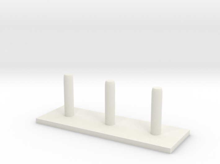 Tower of Hanoi (rods) 3d printed