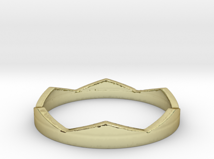 Petit Crown Ring Size 7 3d printed