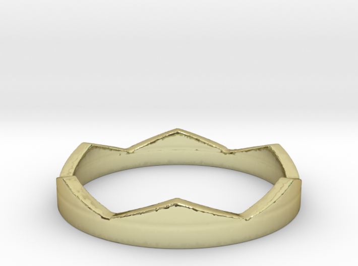 Petit Crown Ring Size 5 3d printed