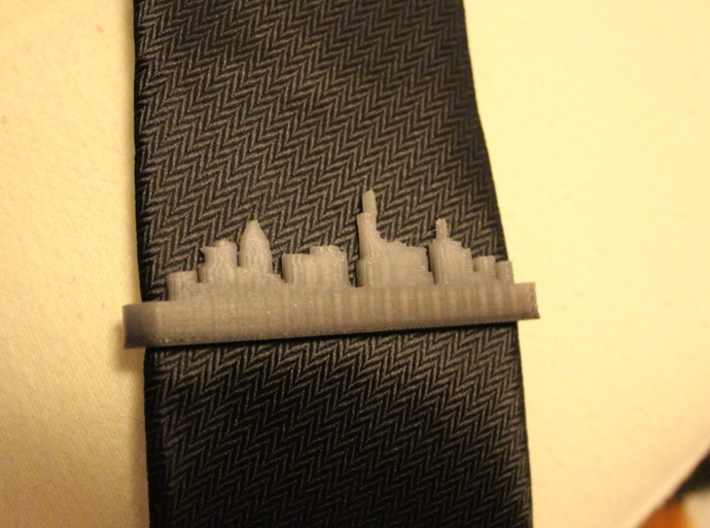 Frankfurt skyline tie clip 3d printed 