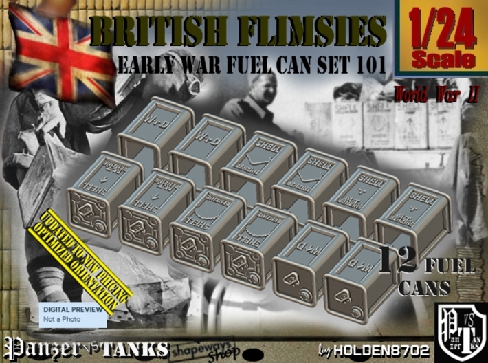 1/24 British Flimsies Can Set101 3d printed
