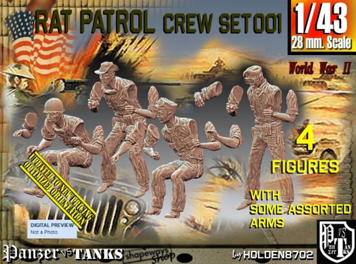 1/43 Rat Patrol Set001 3d printed