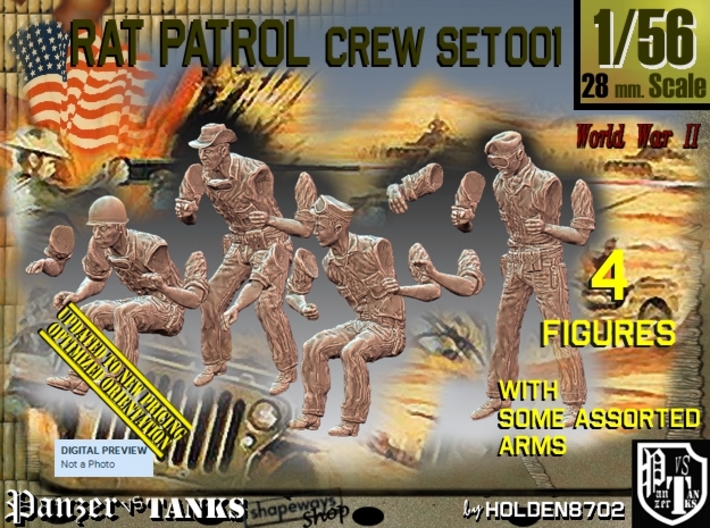 1/56 Rat Patrol Set001 3d printed
