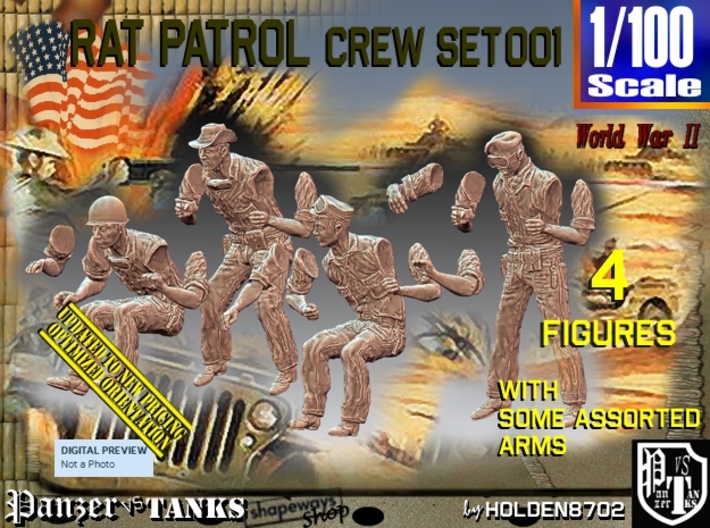 1/100 Rat Patrol Crew Set001 3d printed