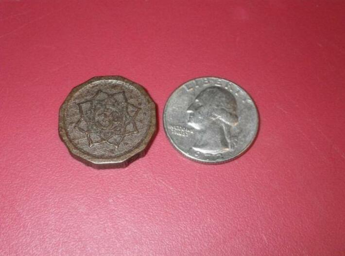 Aum Coin 3d printed Antique Bronze Matte... 