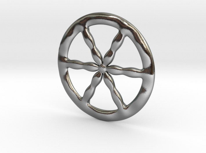 Ancient celts pendant &quot;Battle charioteer's wheel&quot; 3d printed