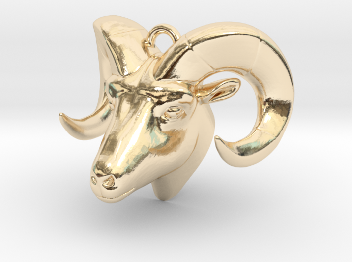 RAM head pendant (hollow) 3d printed