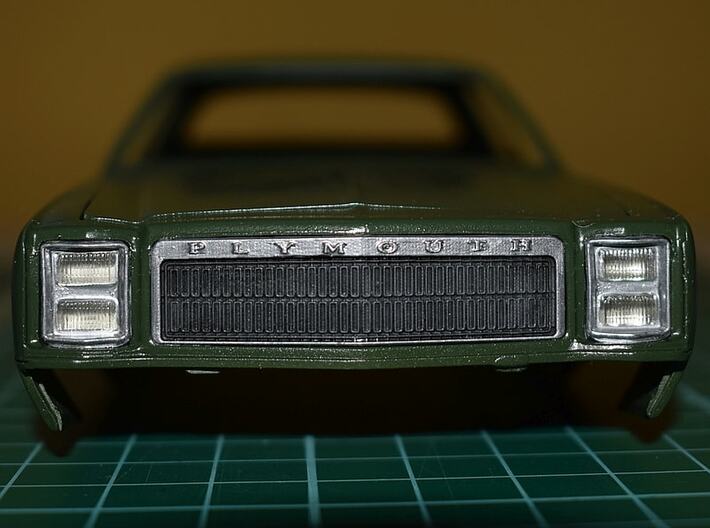 1/25 1977 Plymouth Fury Grill 3d printed Picture shows painted sample