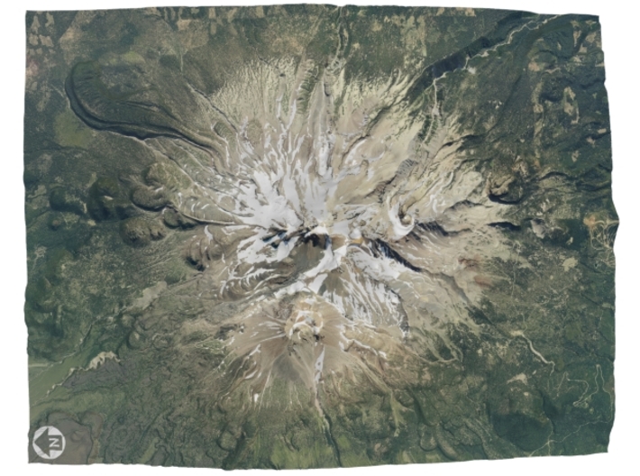 Mount Shasta 8.5"x11" 3d printed 