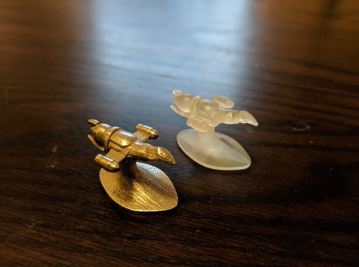 Merchant of Venus Game Piece: Serenity 3d printed Stainless steel and Frosted Extreme Detail