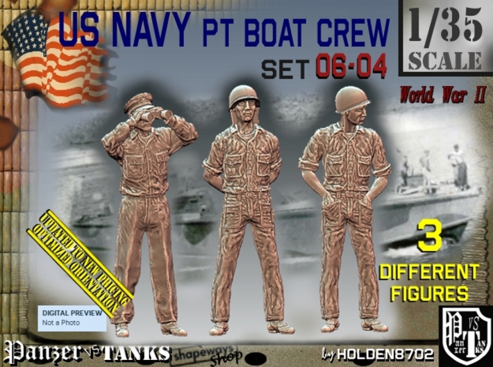 1/35 USN PT Crew Set06-04 3d printed