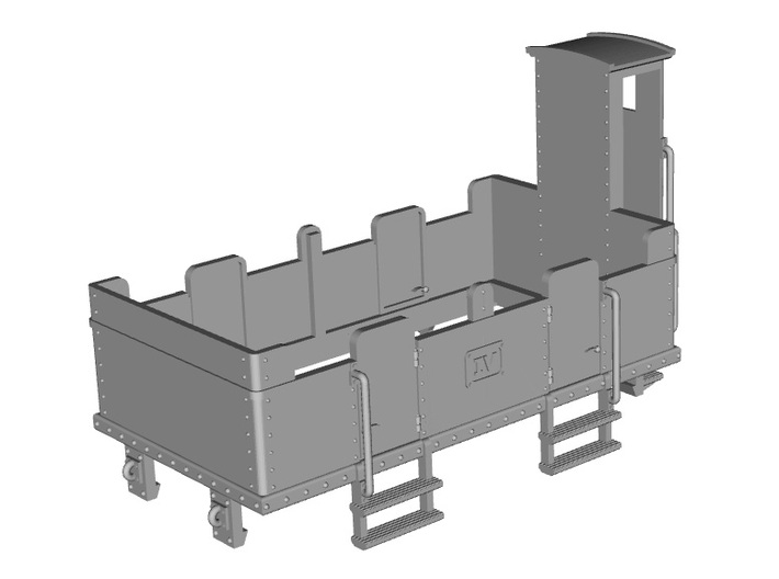 HOe-wagon06 - Crate of passenger wagon N°3 3d printed