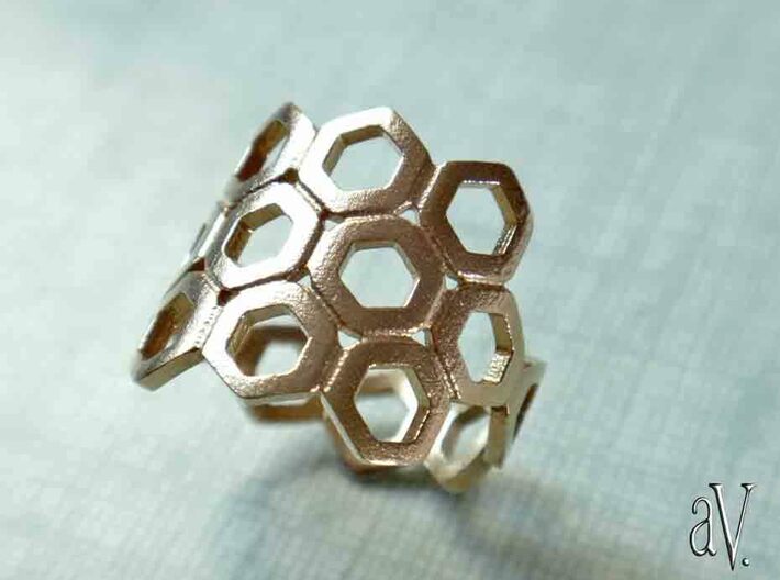 Bee Square 3S Ring 3d printed 