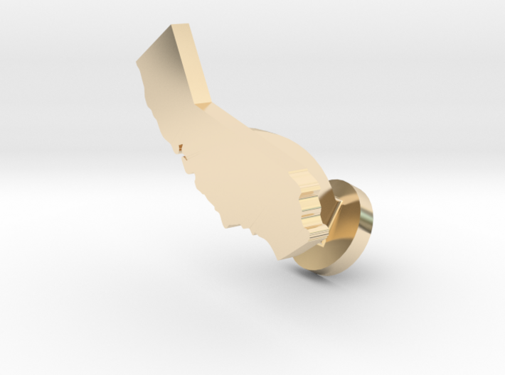 California Cufflink - Curved Bar 3d printed