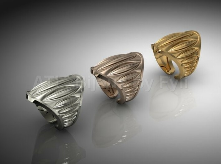 Cocoa Pod Ring – Size 5 - 8 3d printed Multiple Options