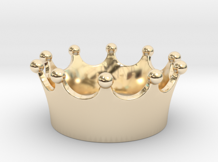 Simple crown pendant 3d printed