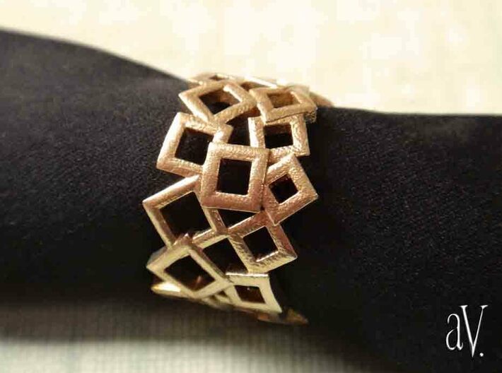 Scatter Squares Ring 3d printed