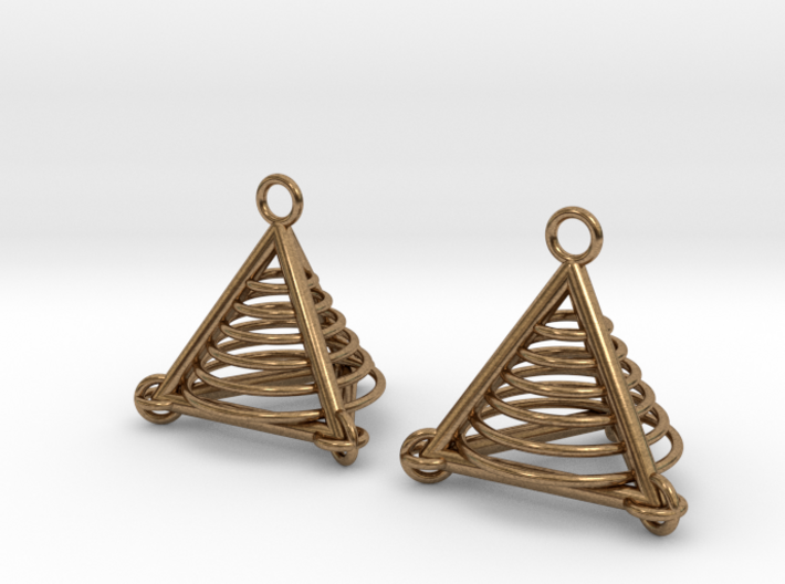 Pyramid triangle earrings serie 3 type 7 3d printed