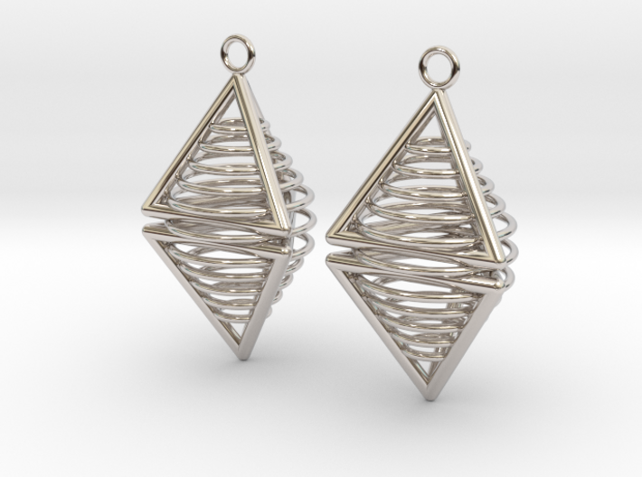 Pyramid triangle earrings serie 3 type 8 3d printed