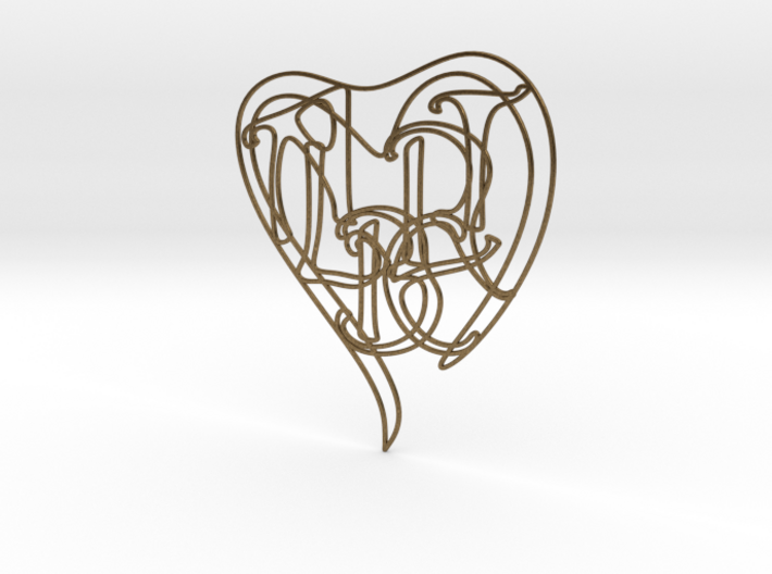 Albert - Personalised 2D Heart 3d printed Albert - Personalised 2D Heart