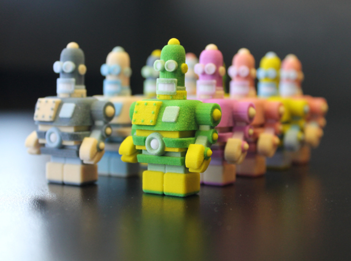 USB Robot's Army 3d printed the most colorful army
