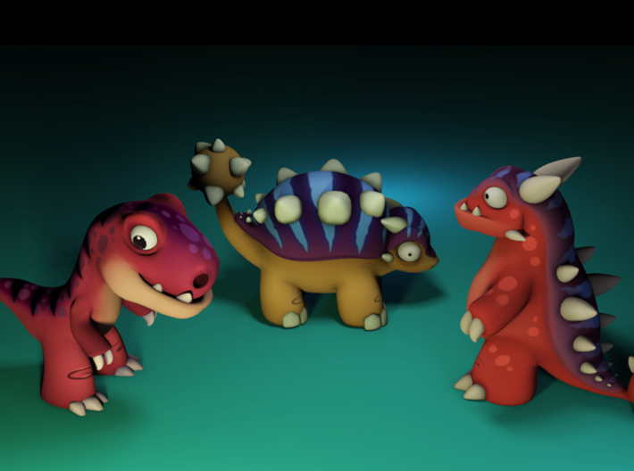 Genetic Dinos Full Color 3d printed 