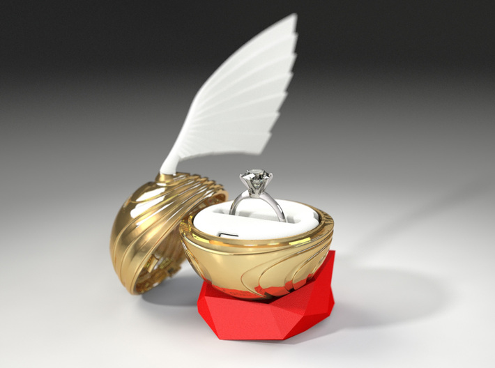 &quot;Coral Snitch&quot; Ring Box (NEW MODEL) 3d printed Wings, Ring Holder, and Stand, sold separately. The ring is not included.