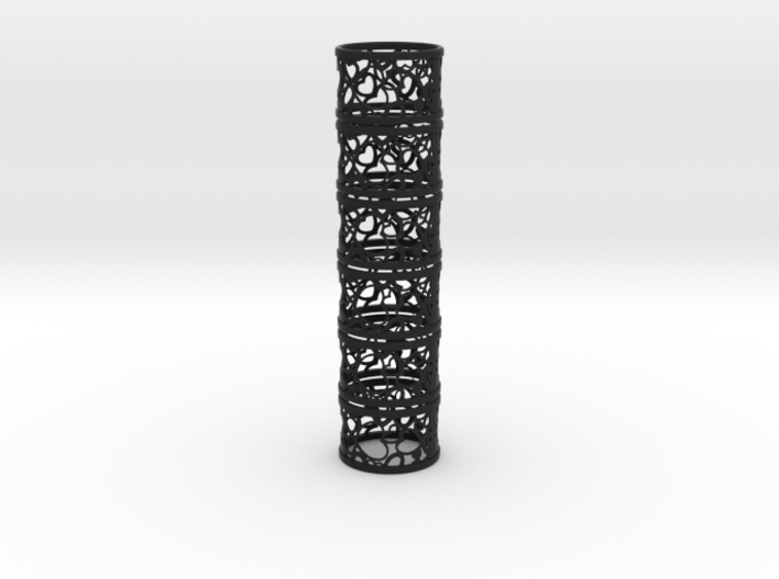 Set of 6 large napkin rings with Hearts 3d printed 