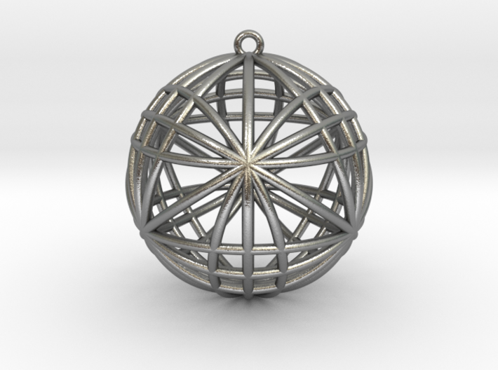 Awesomeness Sphere Pendant 2&quot; 3d printed