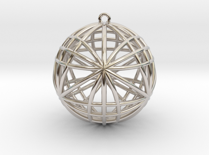 Awesomeness Sphere Pendant 2&quot; 3d printed