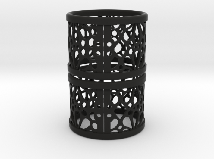 Set of 2 small napkin rings with Mosaic-3a 3d printed 