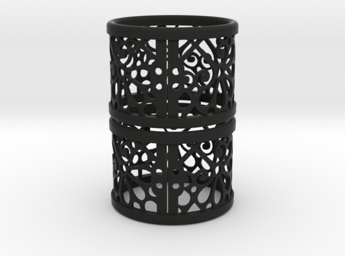 Set of 2 small napkin rings with Mosaic-3b 3d printed 
