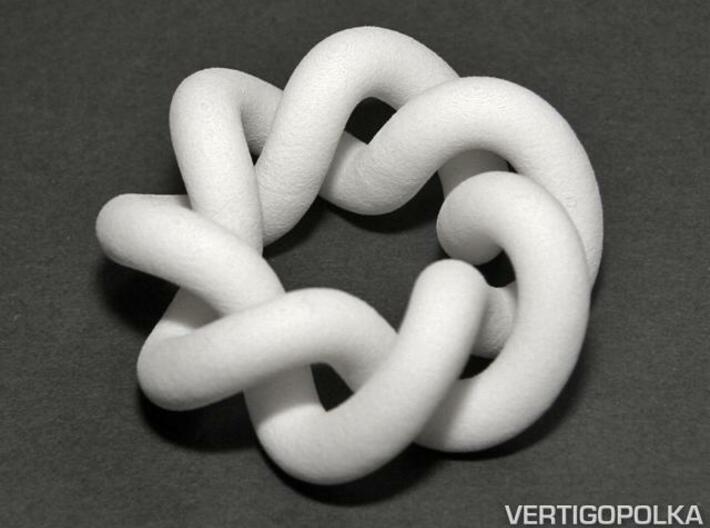 Septafoil Knot 2inch 3d printed Septafoil Knot 2inch - angled view