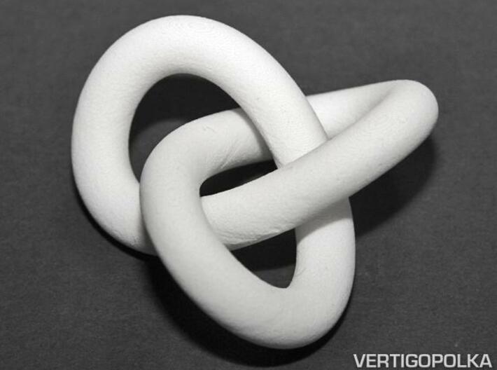 Trefoil Knot 2inch 3d printed Trefoil Knot 2inch - angle view