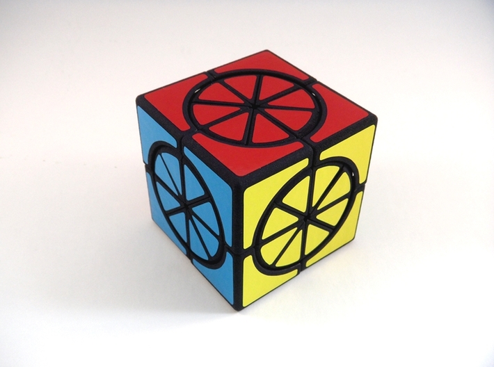 Circle X 2x2x2 Cube 3d printed View 2