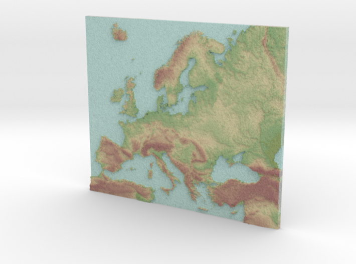Europa map Color 3d printed