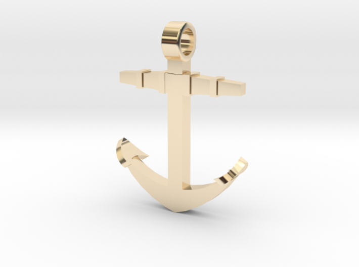 Boat anchor [pendant] 3d printed