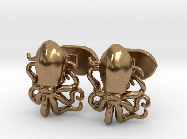 Octopus cufflinks 3d printed