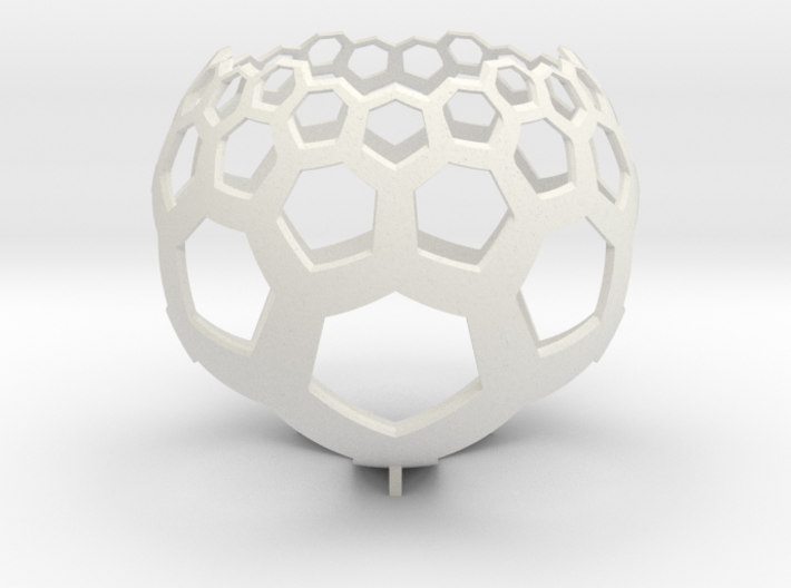 Honeycomb (stereographic projection) 3d printed 
