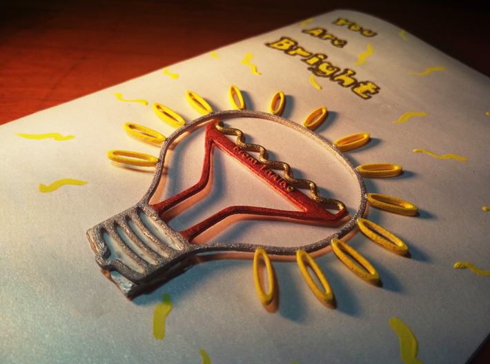 Light bulb 3d printed Painted Material