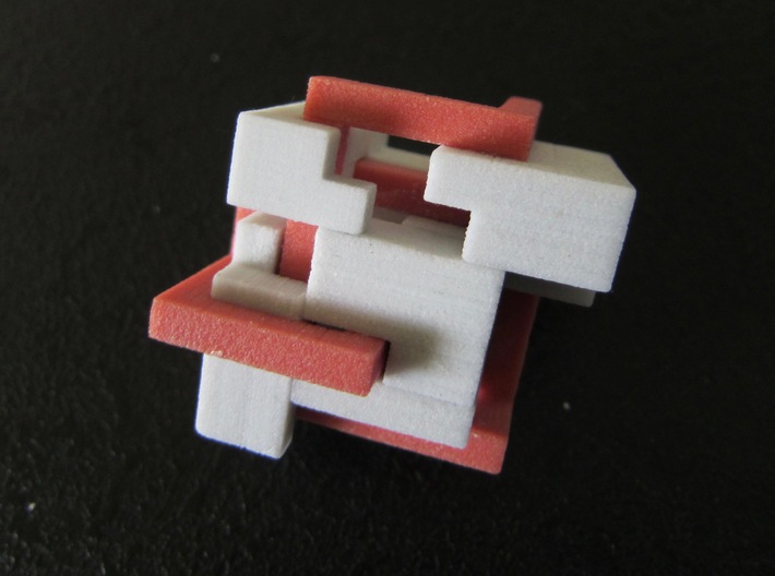 Puzzle mobius knot cube 3d printed 